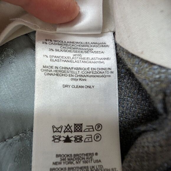 Loro Piana for Brooks Brothers Wool Cashmere Silk Wm Pants Trousers 4 Lucia Fit - Picture 6 of 6